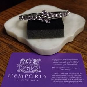 Rose de France Amethyst sterling silver bangle